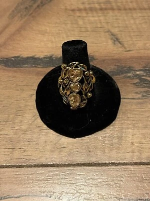 Luxury Women Gold Plated Wedding Ring Cubic Zirconia Jewelry Size 6 - Image 1 of 4