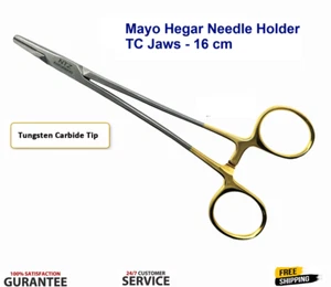 SOPORTE AGUJA MAYO HEGAR TC 16 cm INSTRUMENTO VETERINARIO QUIRÚRGICO DENTAL TC CE - Imagen 1 de 5