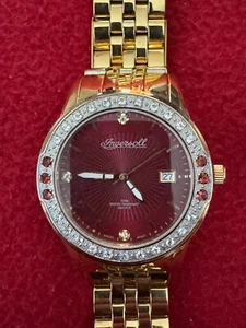INGERSOLL GEMS MENS IG 0318 IL 18 CARAT GOLD PLATED NEW - Picture 1 of 7