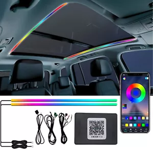 2IN1 110cm Car Sunroof RGB LED Acrylic Strip Symphony Ambient Light Universal US - Picture 1 of 9