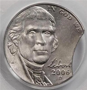 2006  D PCGS MS 62  12% Clip Nickel Mint Error Very Rare Date - Picture 1 of 4