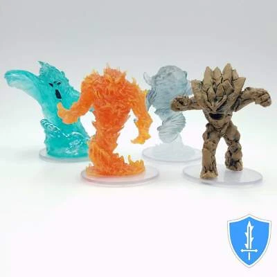 Large Elemental x4 - Fangs and Talons #25-28 D&D Icons Water Earth Air Fire - Изображение 1 из 4
