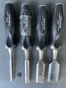 Craftsman WF 4Pc Wood Chisel Set 1/4”, 1/2", 1", 1-1/4” 36850 36851 36853 36854 - Picture 1 of 6