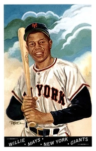 1990 Perez-Steele Master Works Series 1 Wilie Mays #12 Postcard #658/10000 - Picture 1 of 2