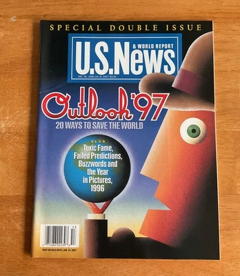 U.S. News & World Report Magazine 1997 Outlook ‘97 No Label Newsstand - Image 1 of 2