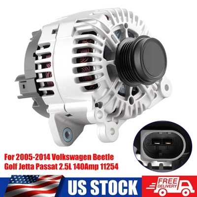Alternator For 2010-2013 2014 Volkswagen Golf 2005-2010 2014 Jetta 2.5L 140Amp - Image 1 of 4