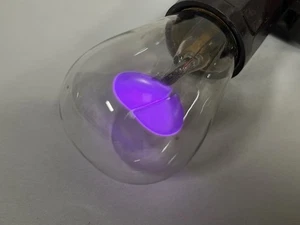 Vintage Aluminized Reflector Purple Neon Indicator Bulb Lamp Lightbulb (B14) - Picture 1 of 8