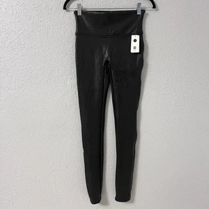 Neu Spanx Damen Kunstleder schwarz Leggings Größe Medium Tall - Bild 1 von 8
