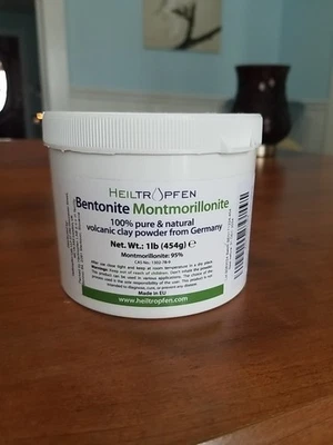 Pó de argila vulcânica Heitropfen Bentonite Montmorillonite, 1 lb (454 g) - Imagem 1 de 3
