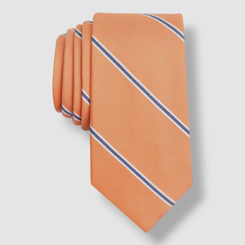 Corbata a rayas Lugano naranja a rayas diagonales para hombre Nautica 56 pulgadas x 3 pulgadas Foto 1 de 1