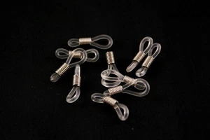 10 Pieces Clear & Silver Eye Glasses Holders 24x5mm (59004-119) - Picture 1 of 1