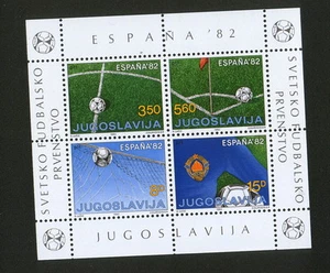 YUGOSLAVIA-MNH** BLOCK-FOOTBALL-SOCCER-WORLD CUP-SPAIN-1982. - Picture 1 of 1