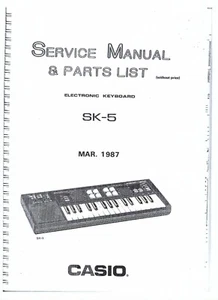 Casio Service Manual für SK-5 Copy - Picture 1 of 1