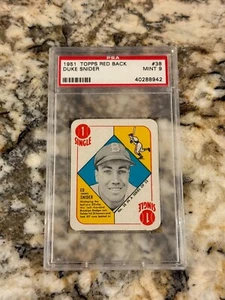 1951 Topps Red Back Duke Snider #38 PSA 9 Mint Pack Fresh Centered Dodgers HOF - Picture 1 of 2