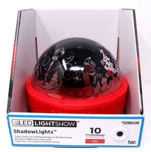 PROYECTOR GIRATORIO DE LUCES LED GEMMY SHADOWLIGHTS 5286330 NAVIDAD ROJO - ¡NUEVO! - Imagen 1 de 2