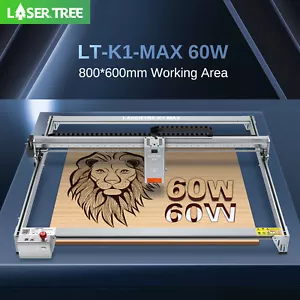 LASER TREE K1 Max 60W macchina incisore laser 800*600mm incisione area di lavoro - Foto 1 di 16