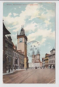AK Praha, Prag, Staromest. radnice, Tynsky chram, 1913 - Picture 1 of 2