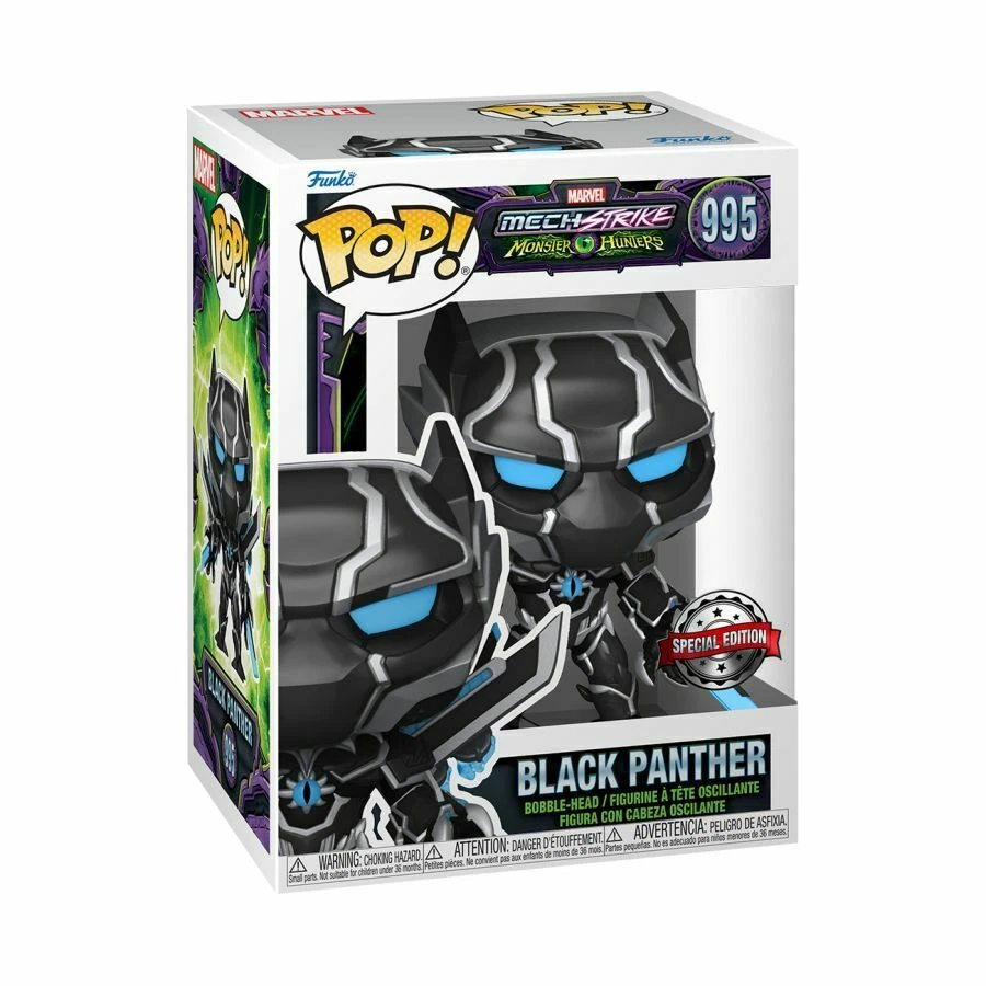 Marvel Mech Strike Monster Hunters - Black Panther ¡Pop exclusivo de Estados Unidos! Vinilo [R... Foto 1 de 1