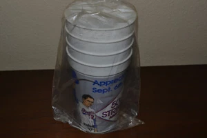 NEW - NOLAN RYAN SOUVENIR PLASTIC CUPS - SEALED (4) 5000 STRIKE OUTS -NO HITTERS - Picture 1 of 6
