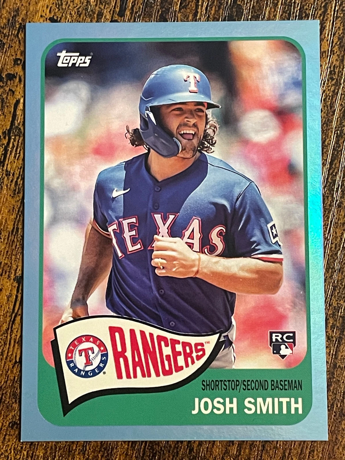 Josh Smith Rangers 2023 Topps Archives #141 RC Blue Foil Parallel (17/25)!!