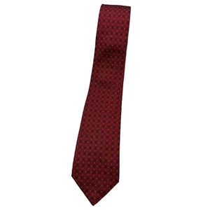 RODA Silk Tie ITALY Red Geometric Polka Dot W:2.8" EUC - Picture 1 of 5