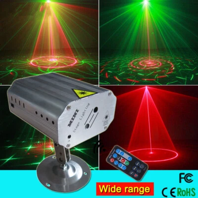 Mini R&G DJ Disco Laser Lights Projector LED Stage Lighting Xmas Show Party UK - Image 1 of 4