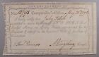 1792 Connecticut Comptroller's Office 2 Pounds Colonial Currency Interest Note