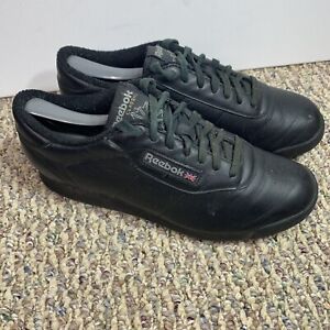 Reebok Classic Leather Black Black Mens Shoes Sneakers Sizes  9.5
