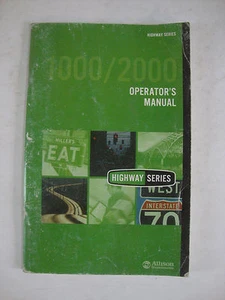 Allison Transmission Highway Series Operator's Manual Book Vocational Models - Picture 1 of 4