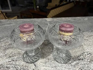2 große, seltene Vintage Kristall Leuchter 9,1/4"" hoch - Bild 1 von 10