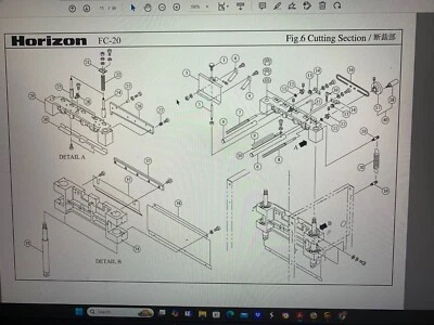 M035722-02 & M035701-01 NEW HORIZON FC20, FC20A TRIMMER BLADE SET WE STOCK PARTS - Image 1 of 2