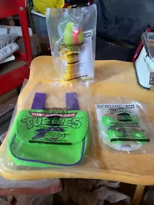 Set di ingranaggi bici vintage 1993 Burger King Teenage Mutant Ninja di 3 nuovi con scatola - Foto 1 di 12