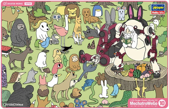 Hasegawa 64763 - 1/35 Mechatrwego, No.10, Animal Retrò & Azuki , 2 Kit - Nuovo - Immagine 1 di 1