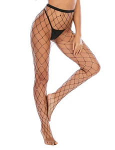 Sexy Brand New Ladies Black Rhinestone Full Length Stockings Sheer Plus Size - Foto 1 di 1