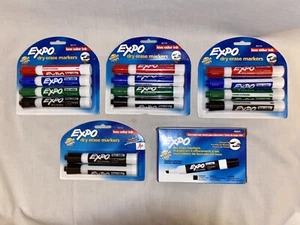 Lot Expo Low Odor Chisel Tip Dry Erase - 3xColored (80174) Black (80152) (80001) - Picture 1 of 2
