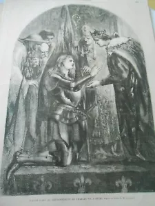 Gravure 1864 - Jeanne d'Arc au couronnement de Charles VII à Reims - Imagen 1 de 1