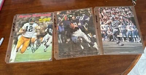 Terry Bradshaw Roger Staubach & Fran tar Signed Autographed 8x10 Paper VINTAGE - Picture 1 of 13