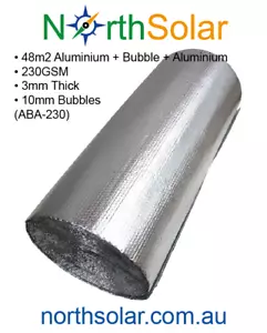 (ABA 230) 48m2 Aluminium + Bubble + Aluminium Bubble Foil Insulation - Picture 1 of 8