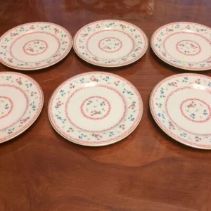 Bernardaud Plate Set of 6 Limoges Artois Rose Pink Plates 6.5 in Ceramic - Picture 1 of 3
