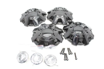 AMERICAN OFFROAD WHEEL CENTER CAPS BLACK 9134L218 E6276 - Image 1 of 4