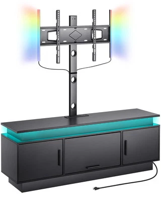 Uimoso 52" TV Stand with Mount for up to 75" TVs with Power Outlet & LED Lights - Image 1 of 4