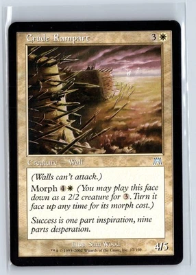 CRUDE RAMPART - Onslaught – MTG Magic the Gathering Card - Uncommon - Image 1 of 4