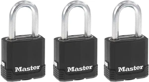 Master Lock Black Magnum Keyed-Alike Padlocks with All-Weather Cover, Outdoor Lo - Picture 1 of 12