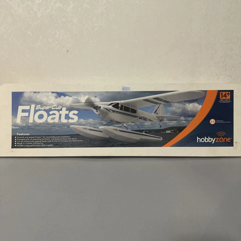 HobbyZone RC Airplane Float Set Super Cub LP Carbon Cub S+ Valiant HBZ7390 - Image 1 of 2