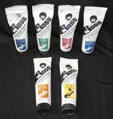 Genuine Bob Ross Artists Oil Color 6x Paint Tubes 150 CC 5 Fl oz MOSTLY FULL! - Image 1 of 4