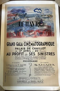 Original French Vintage 1940s Raoul Dufy Le Havre Film Poster - Picture 1 of 4