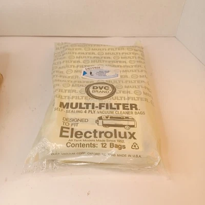 12 Pack  DVC Electrolux Canister Tank Vacuum Cleaner Bags Style C Multi-filter - Image 1 of 4