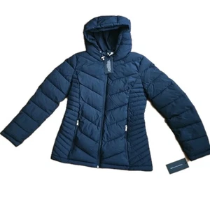 Nueva Chaqueta Tommy Hilfiger THFLEX Ligera Cremallera Completa Puffer Azul Marino Talla Mediana - Imagen 1 de 6