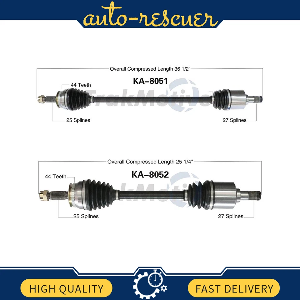 Juego de ejes delanteros CV SurTrack para Kia Spectra5 tracción delantera 07-09 transmisión automática Foto 1 de 3
