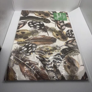 Pagoda Paper Feather Design Paper Placemats 17x11 Set of 24 New Sealed - Picture 1 of 6